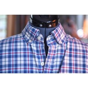 Vineyard Vines Murray Shirt Mens S Blue Red Plaid Button Down Long Sleeve